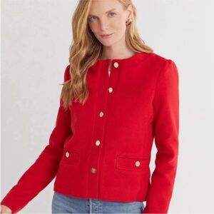 Dudley Stephens Red Button-Up Blazer